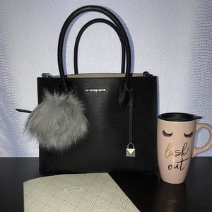 Michael Kors Mercer Silver Hardware Purse